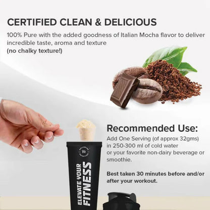 Wellbeing Nutrition Superfood Plant Protein Isolate - Italian Cafe Mocha - 500 gm