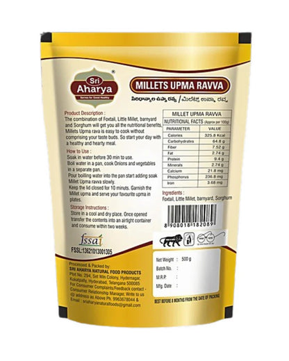 Sri Aharya Millets Upma Ravva - 500 gm