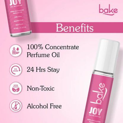 Bake Joy 100% Concentrated Perfume Oil Roll on Fragrance For Men & Women - Peony - 10 ml