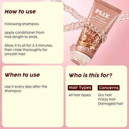 Plix The Plant Fix Flaxseed Ultrasmooth Advanced Conditioner - 175 ml