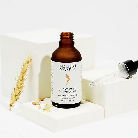 Nourish Mantra Anti-Greying Hair Serum With Rice Water & Arcolys to Stop Premature Hair Greying - 50 ml