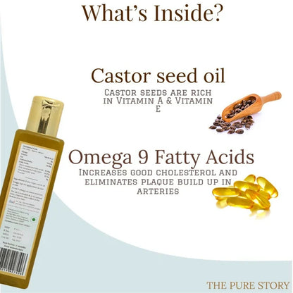 The Pure Story Natural Cold Pressed Castor Hair Oil - 100 ml