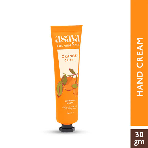 Asaya Orange Hand Cream Softens Dry, Rough Hands For Men & Women - 30 gm
