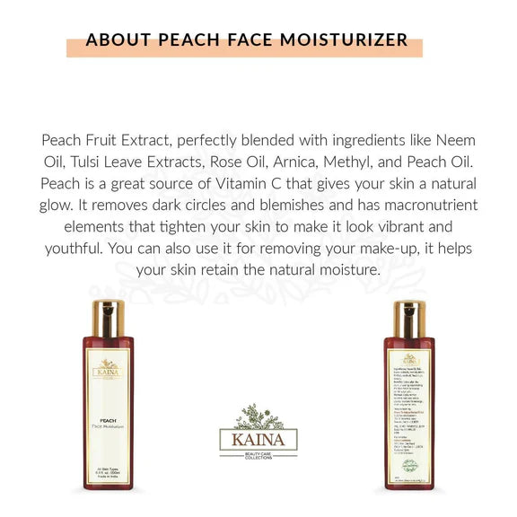 Kaina Peach Face Moisturizer - 200 ml