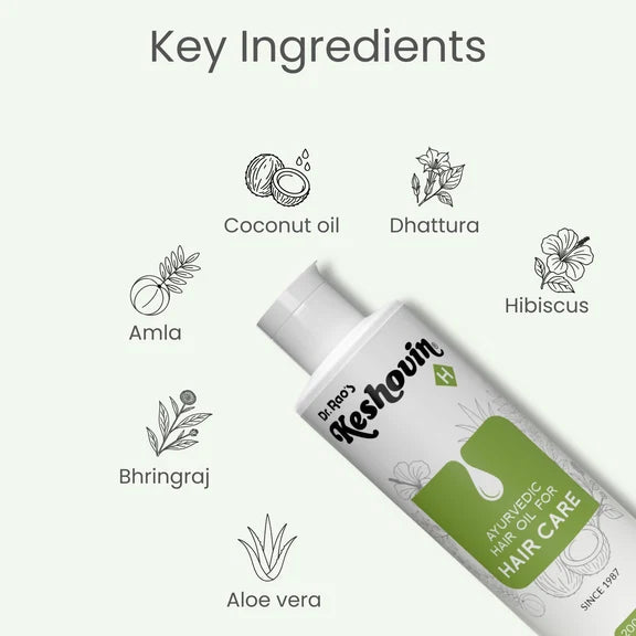 Dr. Rao's Keshovin -H Ayurvedic Hair Growth Oil - 200 ml