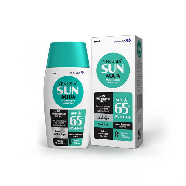 Dr. Reddy's Venusia Sun Aqua Water Based Sunscreen SPF 65 For Oily & Acne Skin - 50 gm