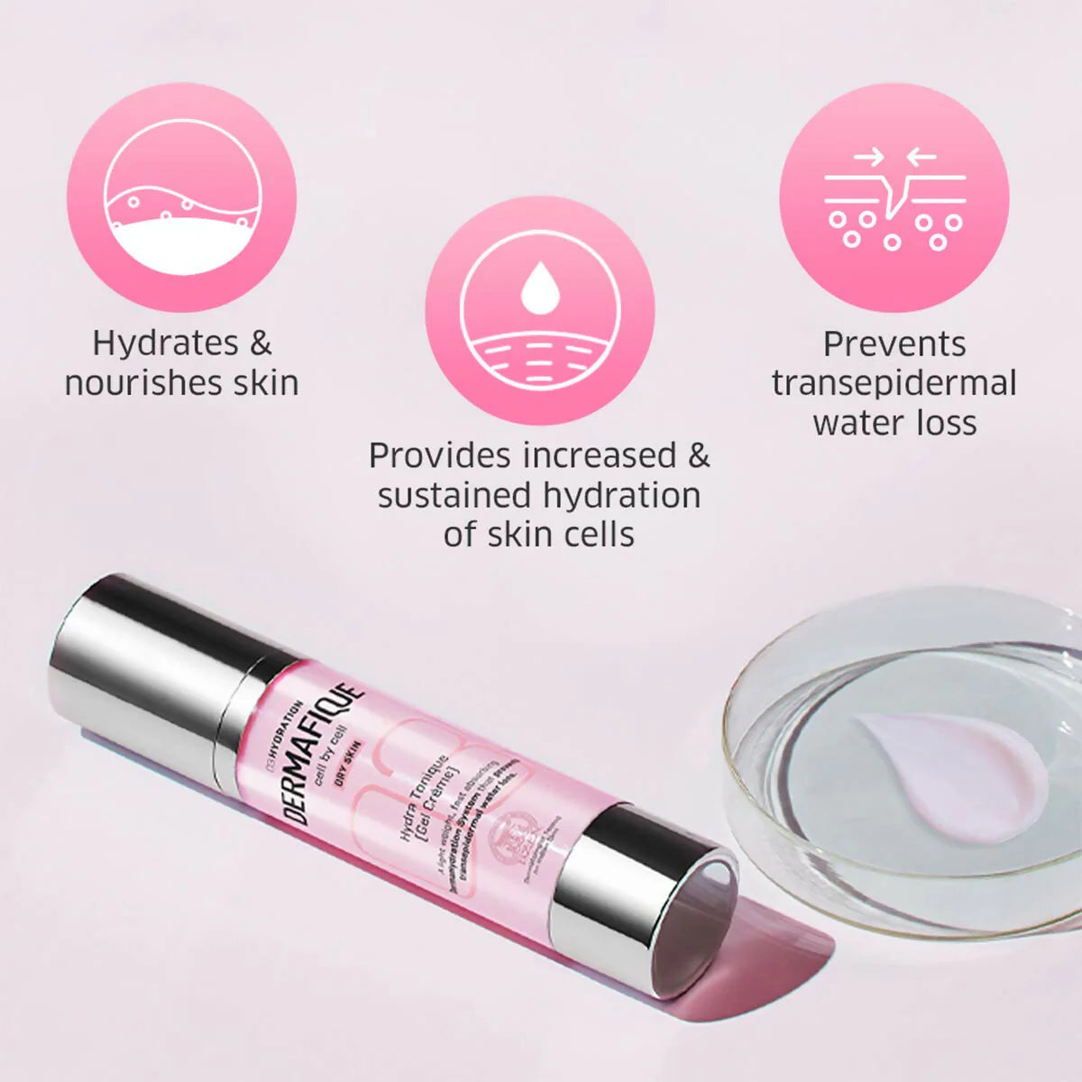 Dermafique Hydra Tonique Gel Creme With Shea Butter, Hydrating Moisturizer For Dry Skin