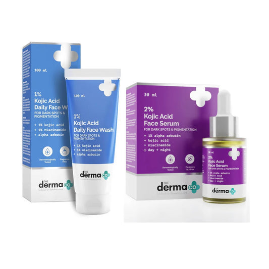 The Derma Co 1% Kojic Acid Face Wash & 2% Kojic Acid Face Serum Combo