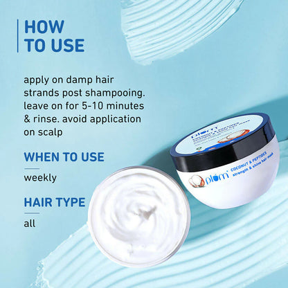 Plum Coconut Milk & Peptides Hair Mask For Soft, Shiny Hair - 200 gm