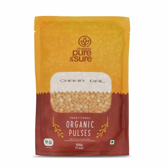 Pure & Sure Chana Dal Traditional Organic Pulses - 500 gm