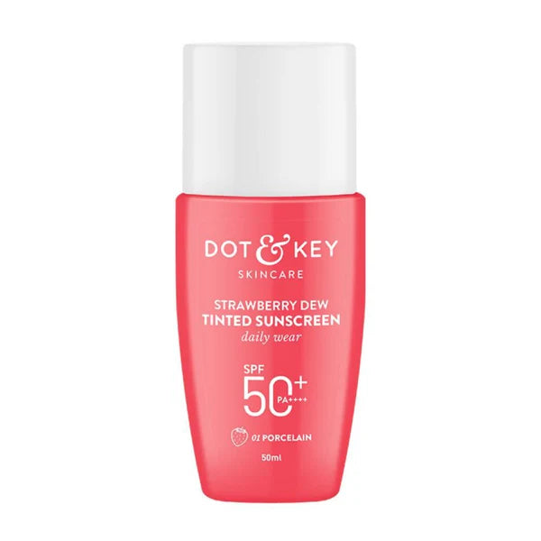 Dot & Key Strawberry Dew Tinted Sunscreen - 01 Porcelain - 50 ml