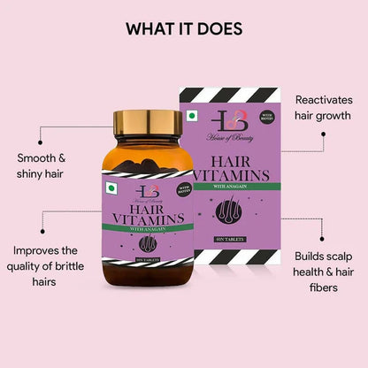 House Of Beauty Hair Vitamins Tablets - 60 tabs