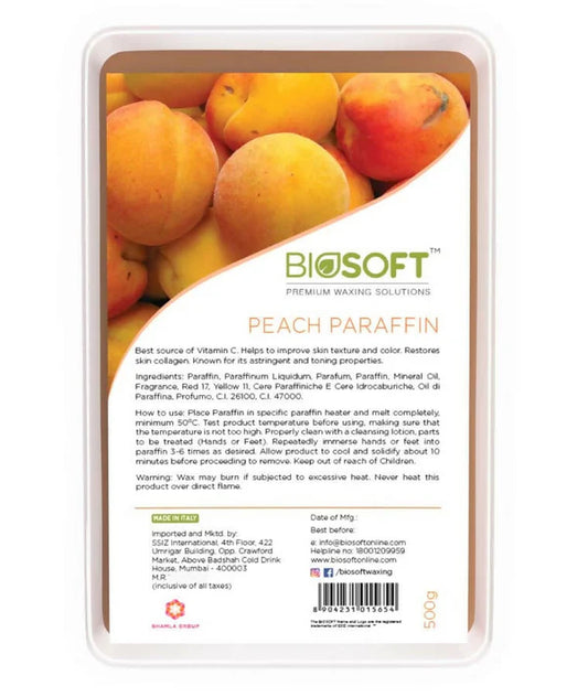 Biosoft Peach Paraffin Wax - 500 gm