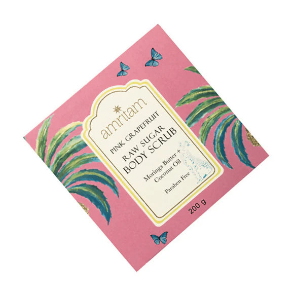 Amritam by Good Earth Pink Grapefruit Raw Sugar Body Scrub - 200 gm