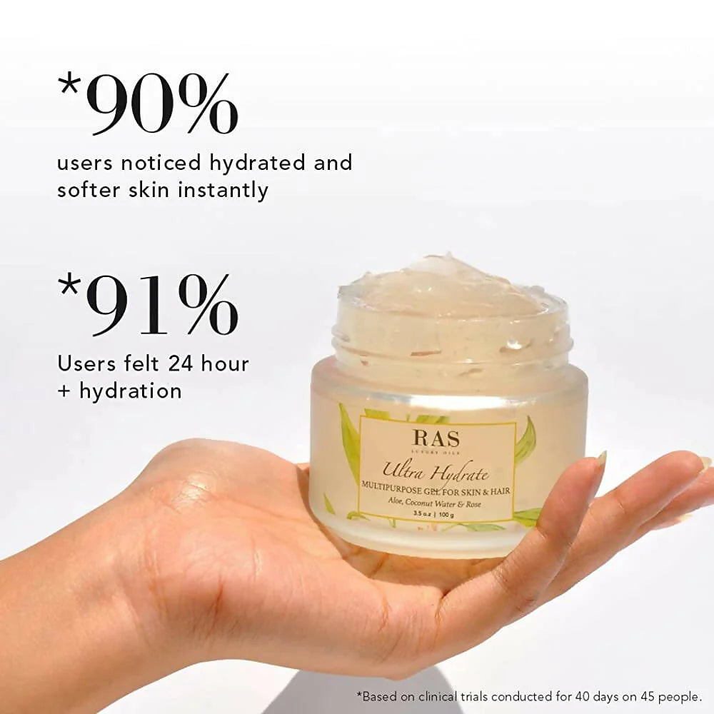 Ras Luxury Oils Ultra Hydrate Multi-Purpose Gel for Skin & Hair - 100 gm