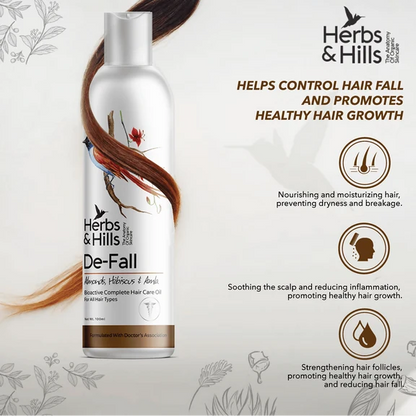 Herbs & Hills De-Fall Bioactive Complete Hair Care Oil - 100 ml