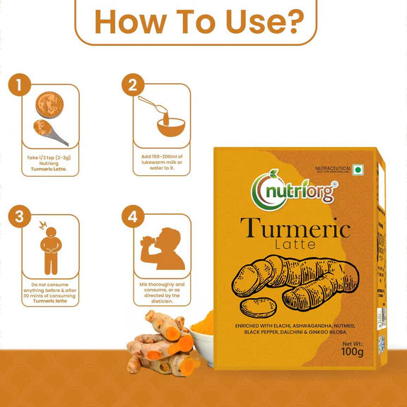 Nutriorg Certified Organic Turmeric Latte - 100 gm