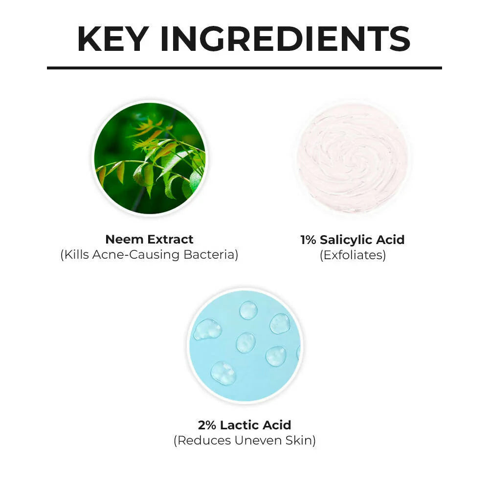 Dr. Sheth's Neem & Salicylic Acid Body Wash For Body Acne, Anti-bacterial AHA BHA Body Wash