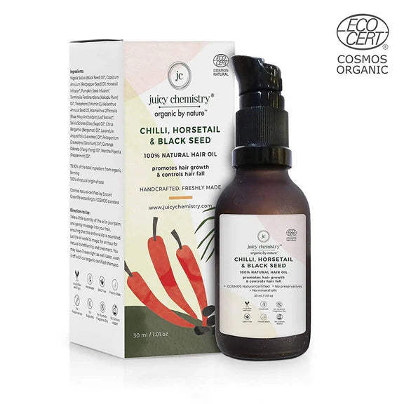 Juicy Chemistry Chilli Horsetail and Blackseed Hair Oil - 30 ml