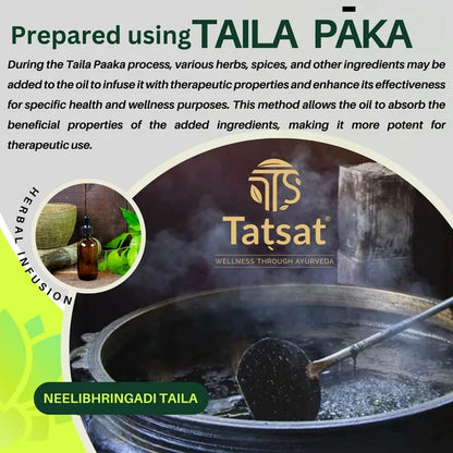 Tatsat Neelibhringadi Classical Ayurvedic Hair Oil For Lush Black Hair - 200 ml