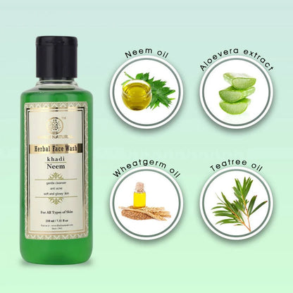 Khadi Natural Neem Herbal Face Wash - 210 ml