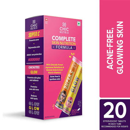 Chicnutrix Glow + Super C ??Glutathione & Vitamin C Tablets