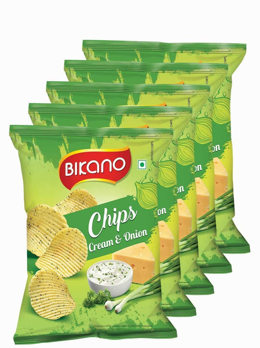 Bikano Chips - Cream Onion -Pack of 5