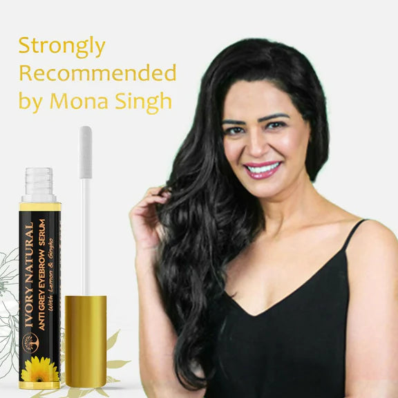 Ivory Natural Grey Eyebrow Serum - Rejuvenates, Nourishes, And Restores Natural Color Of Eyebrows - 10 ml