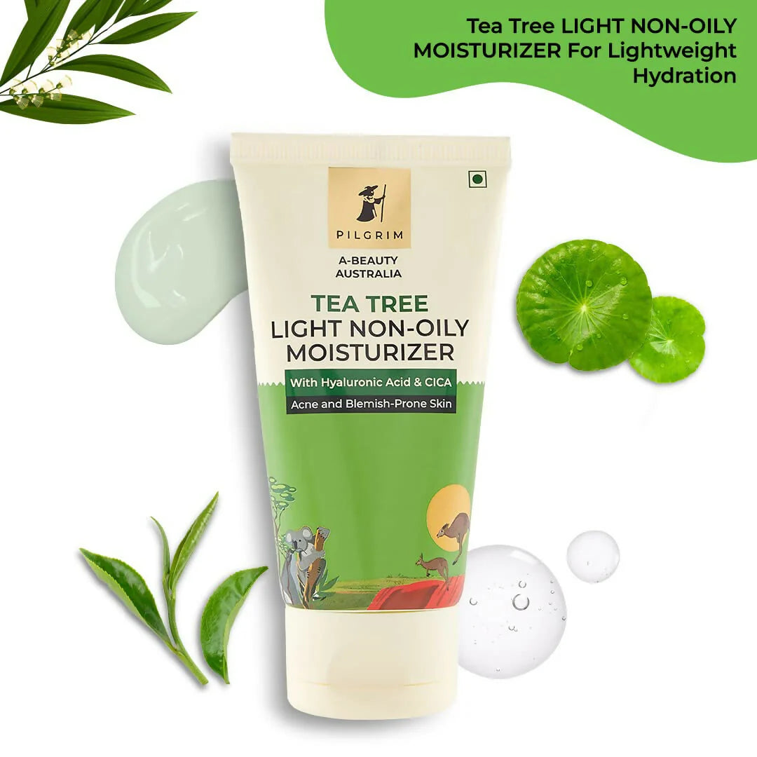 Pilgrim Australian Tea Tree Oil Free Face Moisturizer For Oily & Acne Prone Skin With Hyaluronic Acid & CICA