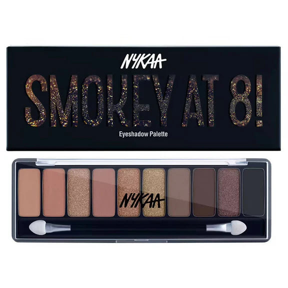 Nykaa Eyes On Me! 10-in-1 Eyeshadow Palette - Smokey at 8 - 12 gm