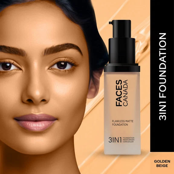 Faces Canada Flawless Matte Foundation - Golden Beige 032 - 30 ml