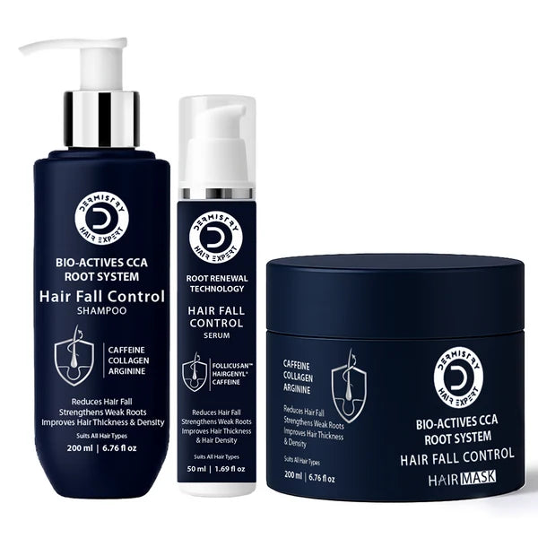Dermistry Follicusan Hairgenyl & Caffeine Anti Hair Fall Control Serum Mask & Shampoo - combo