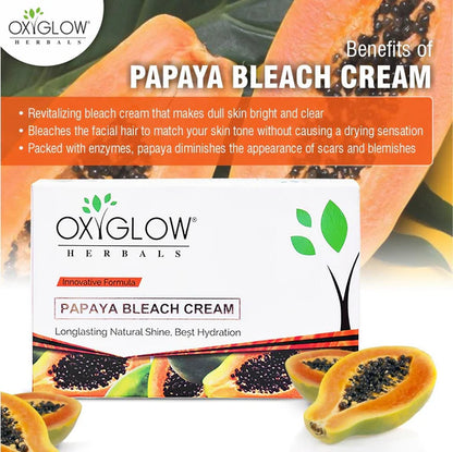 Oxyglow Herbals Papaya Bleach Cream - 50 gm