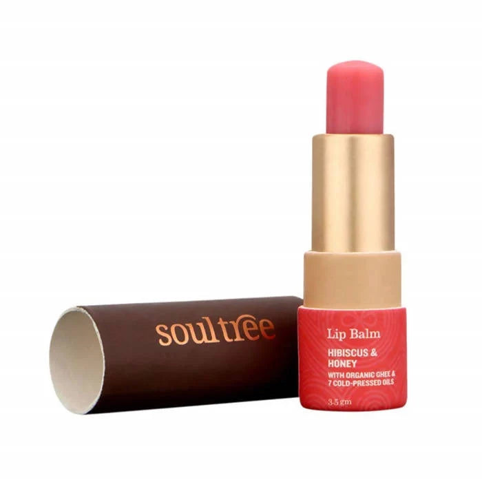 Soultree Hibiscus & Honey With Organic Ghee Lip Balm - 3.5 gm