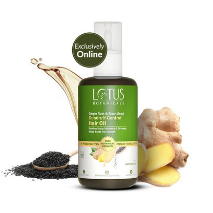 Lotus Botanicals Ginger Root & Black Seed Dandruff Control Hair Oil - 100 ml