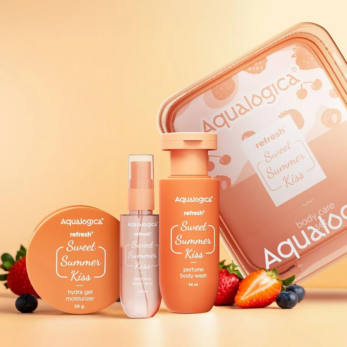 Aqualogica Refresh+ Sweet Summer Kiss Body Care Set Kit - combo