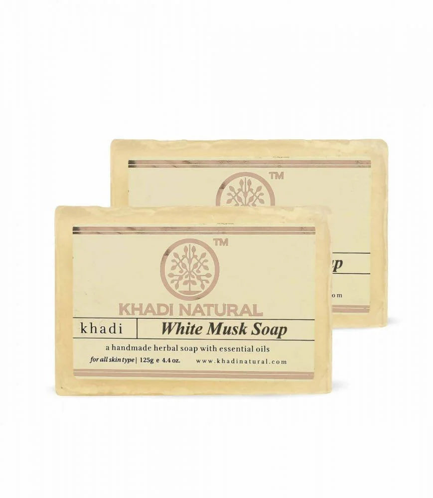 Khadi Natural White Musk Soap - 125 gm - Pack of 2
