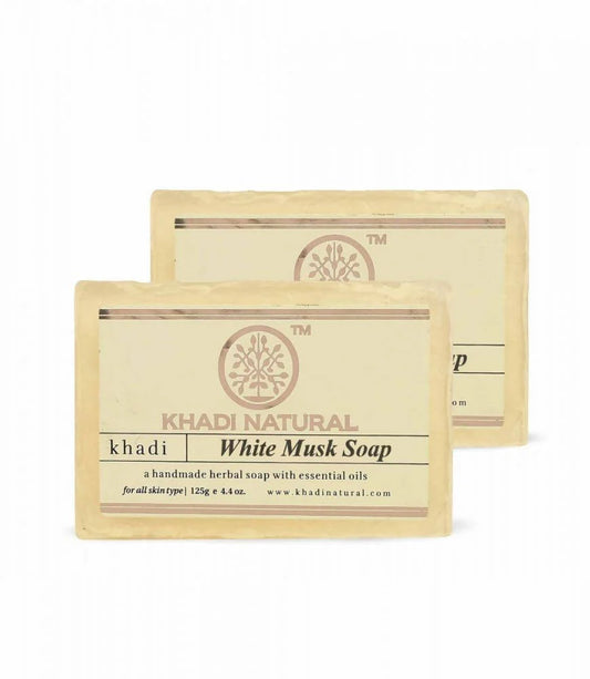 Khadi Natural White Musk Soap - 125 gm - Pack of 2