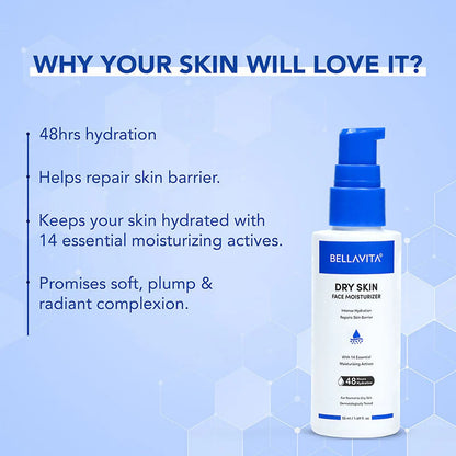 Bella Vita Organic Dry Skin Face Moisturizer - 50 ml