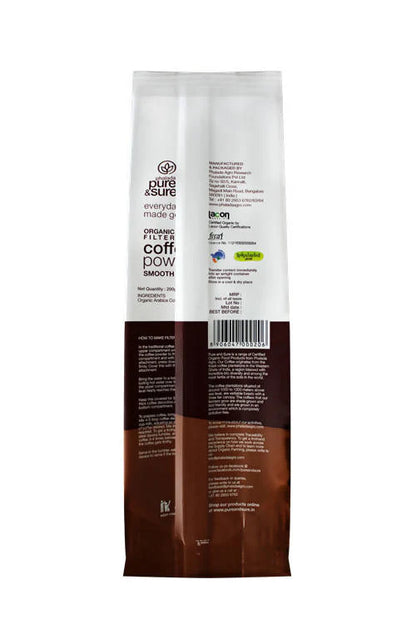 Pure & Sure Organic Filter Coffee Powder - Smooth - 200 gm