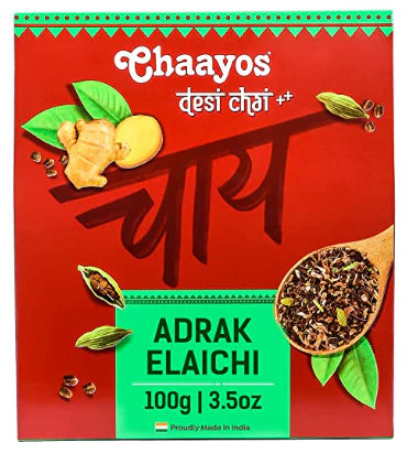 Chaayos Adrak Elaichi Tea Powder (Ginger & Cardamom) - 100 gm
