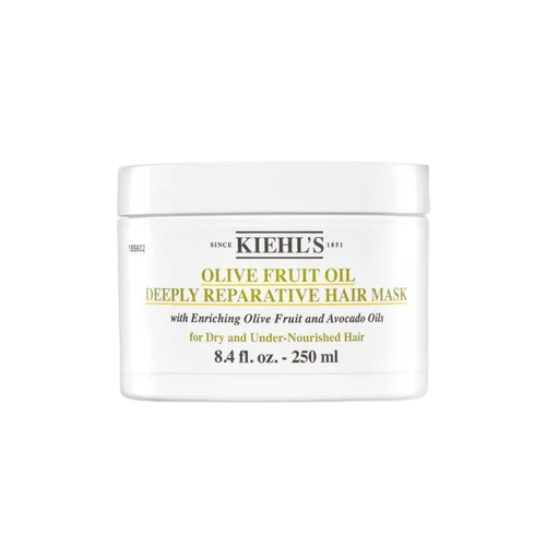 Kiehl's Olive Fruit Oil Deeply Repairative Hair Pak For Dry & Damaged Hair, Restores Shine, With Avocado Oil & Lemon - 250 ml