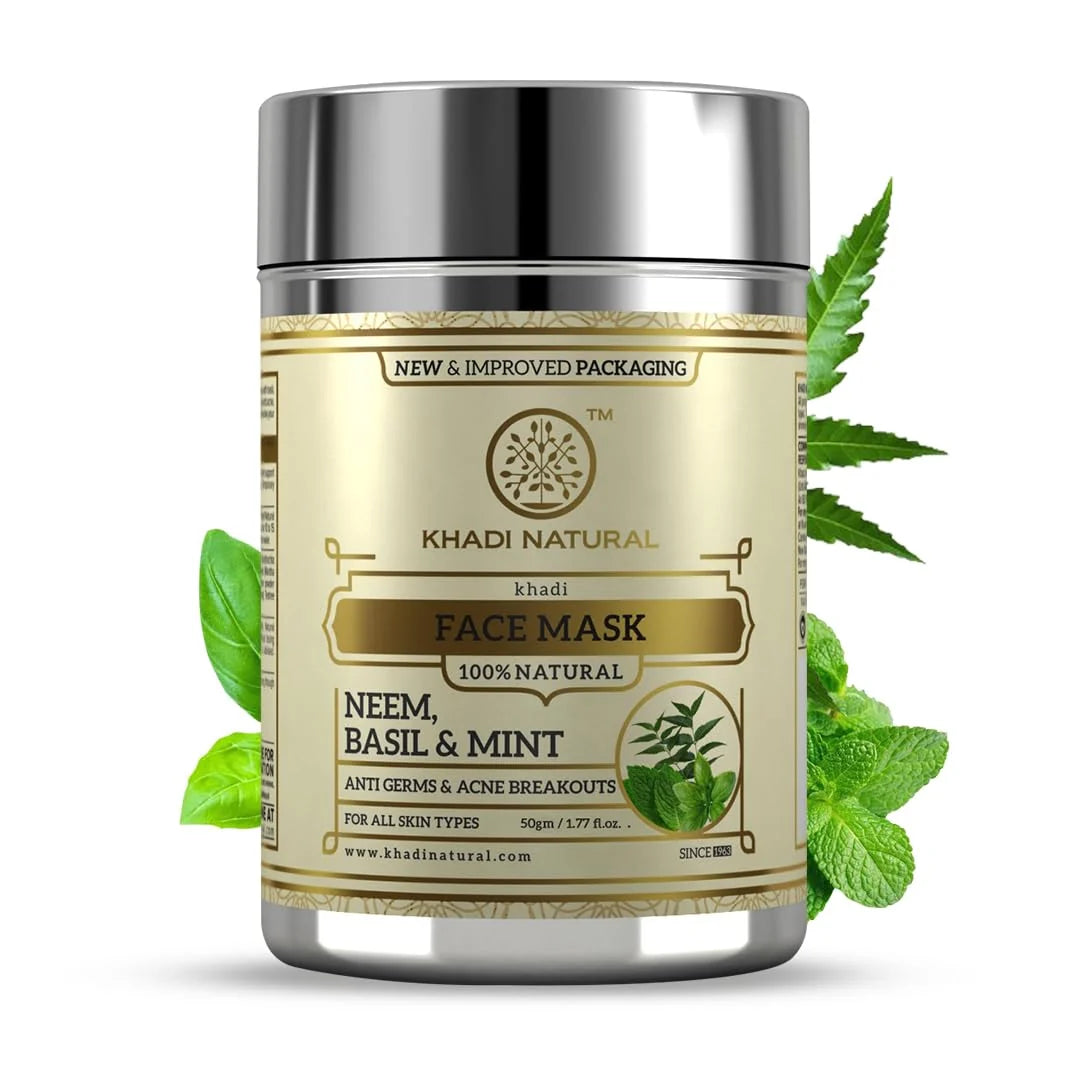 Khadi Natural Neem Basil & Mint Herbal Face Mask - 50 gm