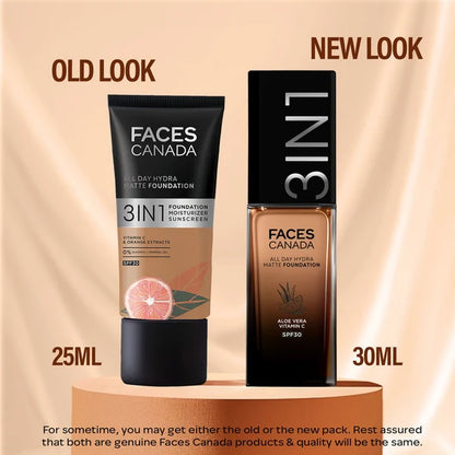 Faces Canada All Day Hydra Matte Foundation-Warm Sand 042 - 30 ml
