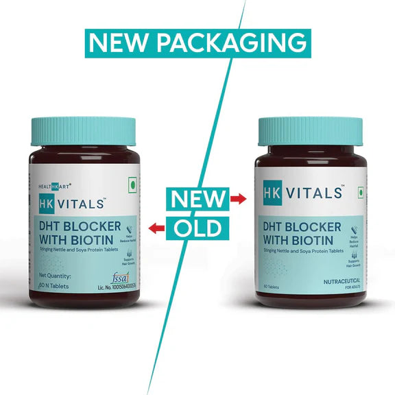 HK Vitals DHT Blocker With Biotin Tablets for Reduces Hair Fall, Stimulates Hair Growth - 60 tabs