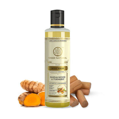 Khadi Natural Sandal & Turmeric Herbal Body Wash - 210 ml