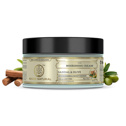 Khadi Natural Sandal & Olive Face Nourishing Cream - 50 gm