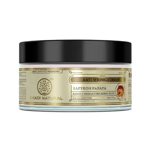 Khadi Natural Saffron & Papaya Anti Wrinkle Cream - 50 gm