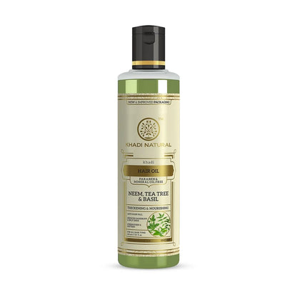 Khadi Natural Neem, Teatree & Basil Hair Oil - 210 ml