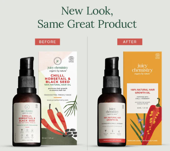 Juicy Chemistry Chilli Horsetail and Blackseed Hair Oil - 30 ml